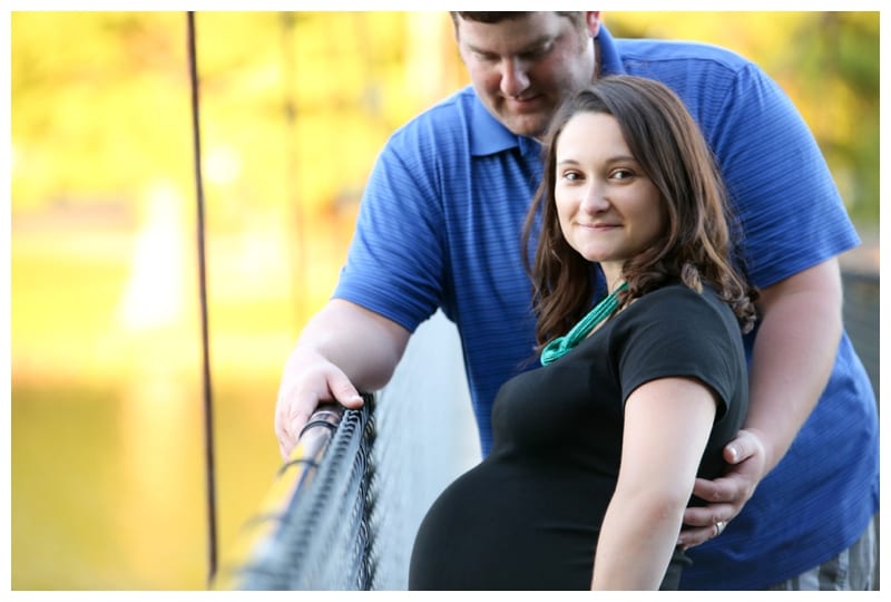 A mommy-to-be and her loving husband at Lake of the Woods Park in Mahomet, IL Photos