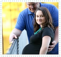 A mommy-to-be and her loving husband at Lake of the Woods Park in Mahomet, IL Photos