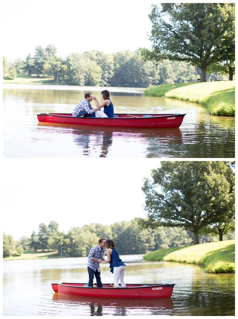 Canoeing couples engagement at Lake of the Woods in Mahomet, IL  by Ebby L Photography