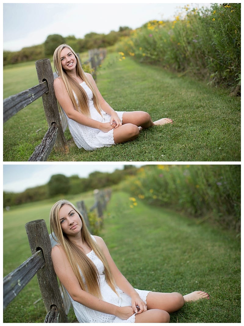 Blue eyed senior from Normal Community High School photos taken at Meadowbrook Park by Ebby L Photography