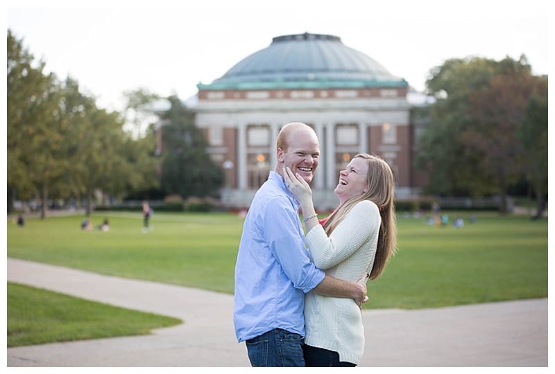 University of Illinois College Sweethearts Engagement Session in Champaign, IL Photos  by Ebby L Photography