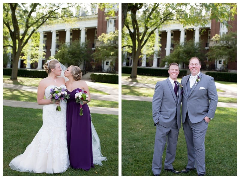 A Plum and Gray Wedding at the Hilton Garden Inn in Champaign, IL Photos by Ebby L Photography©