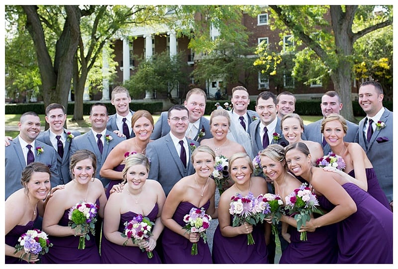 A Plum and Gray Wedding at the Hilton Garden Inn in Champaign, IL Photos by Ebby L Photography©