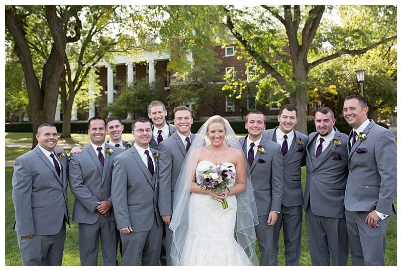 A Plum and Gray Wedding at the Hilton Garden Inn in Champaign, IL Photos by Ebby L Photography©