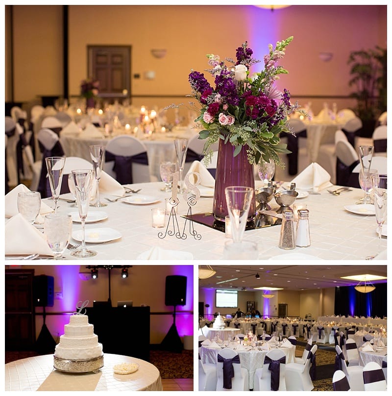 A Plum and Gray Wedding at the Hilton Garden Inn in Champaign, IL Photos by Ebby L Photography©