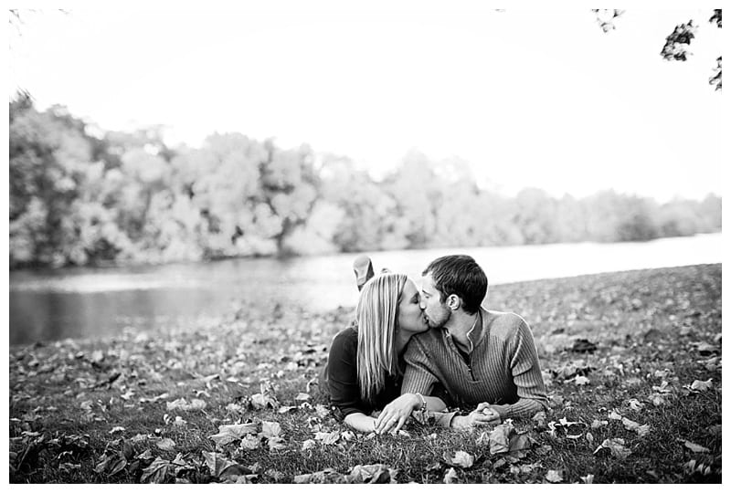 A Beautiful Fall Evening Engagement at Lake of the Woods in Mahomet, IL Photos by Ebby L Photography