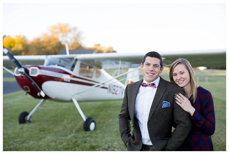 Airplane Enthusiast and his beautiful fiancé in Naperville, IL Engagement Photos  by Ebby L Photography