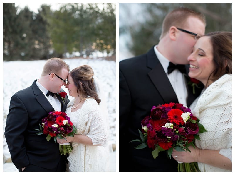 A Red Winter Wedding at Pear Tree Estates Champaign, IL Photos by Ebby L Photography
