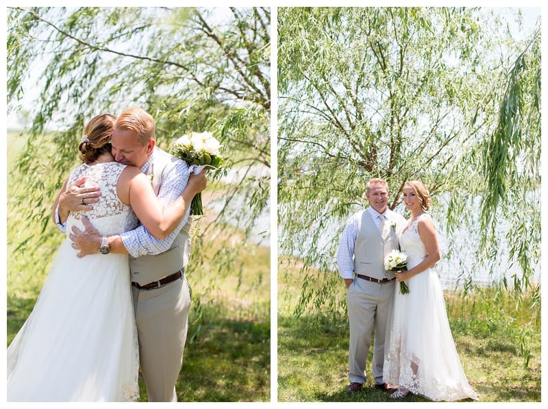 Willow tree bride and groom photos