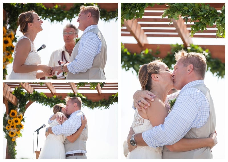 first kiss outdoor ceremony