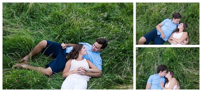 Laying down engagement pic