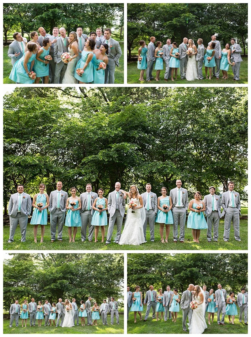 aqua and gray wedding