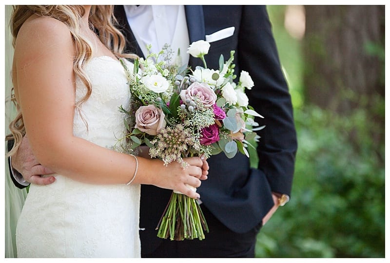 Eucalyptus and lavender bride bouquet