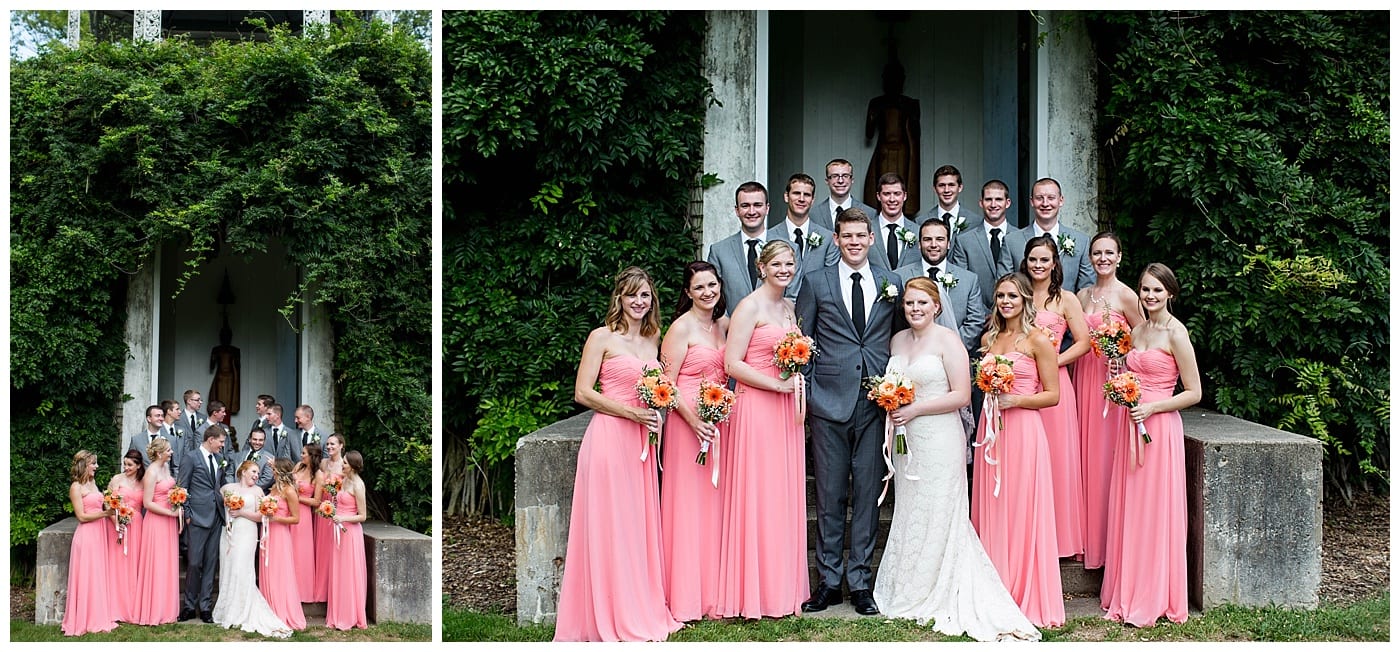 pink and gray wedding