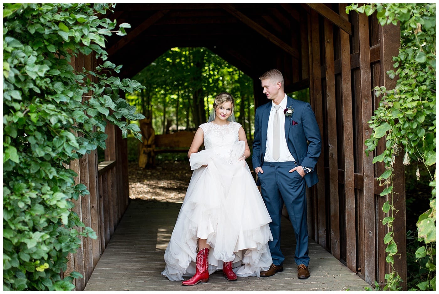 red boots wedding day